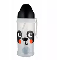 CANPOL BABIES neišsipilanti sportinė gertuvė su šiaudeliu BabiesBoo panda, 270 ml, 56/510_whi