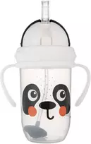 CANPOL BABIES neišsipilanti gertuvė su šiaudeliu BABIESBOO PANDA, 270 ml, 56/617_whi