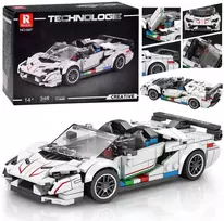 Jokomisiada Techniniai blokeliai Super sportinio automobilio Baltas CABRIOLET spoileris 348 dalys ZA5787