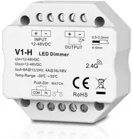 SKYDANCE V1-H nuolatinės įtampos valdiklis 12-48V, 1x 8A, Push-Dimm