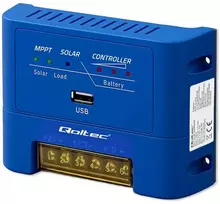Qoltec Solarny regulator ładowania mppt 15a do zasilania odbiorników dc i ładowania akumulatorów 12v/24v | agm