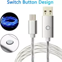 Oniverse „Micro USB“ įkrovimo laidas su LED, 2 metrai – baltas
