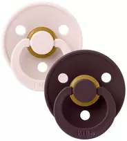 BIBS čiulptukų rinkinys 2 dydis (6 - 18 mėn.) Petal / Plum