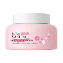 LAIKOU Japoniškas sakurų šveitiklis 100 g kūno valantis, drėkinantis ir drėkinantis keratiną, tinka veidui 100G