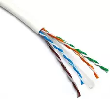 Kabelis ryšio Excel 190-074 Cat6 U/UTP (LZSH, B2CA, baltas, ritė 305m.)