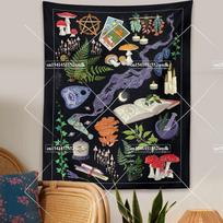 Psychedelic Mushroom Tapestry Wall Hanging Colorful Trippy Eye Vertical Tapestries For Bedroom Aesthetic Room Decoration Carpets 29x37in 74x94cm