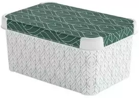 Curver Kaste ar vaku Deco Stockholm S 29 5x19 5x13 5cm Žalias Leaves