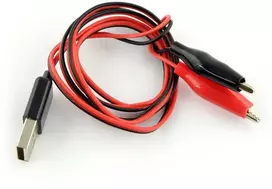 Oem Krokodilo žnyplės su laidu + USB kištukinė jungtis
