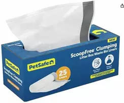 PetSafe Scoop Free šiukšliadėžių maišeliai – tvirti kraiko dėžutės maišai, 25 vnt., nepralaidūs