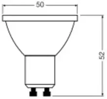 Ledvance 6,1W LED lemputė, GU10, 3000K, 36°, dimeriuojama
