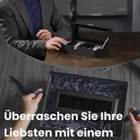 Songmics Laikrodžių dėžutė su 6 skyriais ir stiklo dangteliu