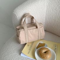Silver Nylon Single Crossbody Bag Summer Women's Casual Shoulder Tote Bag Cylinder Versatile Highend Fashionable Niche Handbag