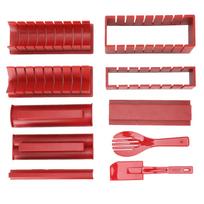 DIY Sushi Making Kit Plastic Japanese Sushi Maker Rice Roll Mold Kitchen Accessory Red