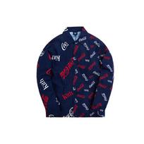 Kith x Coca-Cola x Mitchell & Ness Coke Coaches Jacket Navy Unisex Outerwear Blue MNBFJKKM19024-BLUE M