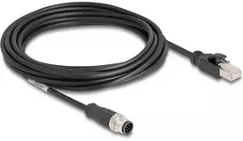 DeLOCK Kabelis M12 A-coded 8 pin, męski na RJ45 męski PVC, 5 m