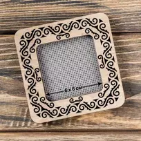 Wonderland Crafts Magnetiniai mediniai siuvinėjimo lankeliai 6×6 cm, plokštiems paviršiams