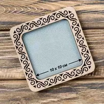 Wonderland Crafts Magnetiniai mediniai siuvinėjimo lankeliai 10×10 cm, plokščioms medžiagoms