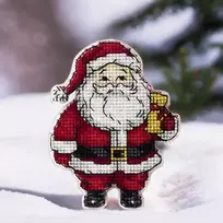 Wonderland Crafts Siuvinėjimo kryželiu rinkinys ant plastiko – Kalėdinis eglutės žaisliukas