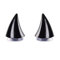 2pc Multicolor Helmet Devil Horns Motorcycle Electric Car Styling Helmet Stickers Long Short Helmet Accessories