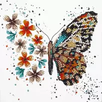 Abris Art Mini karoliukų siuvinėjimo rinkinys „Tigro sparnai“, 15×15 cm, Preciosa