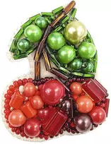 Charivna Mit Karoliukų siuvinėjimo rinkinys sagės kūrimui „Vyšnia“ Crystal Art