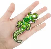 Charivna Mit Karoliukų siuvinėjimo rinkinys sagė „Driežas“ Crystal Art