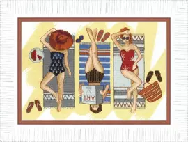 Charivna Mit Siuvinėjimo kryželiu rinkinys „Poilsis prie jūros“, Aida 16, 25×17 cm