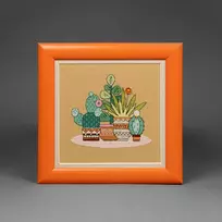 Charivna Mit Siuvinėjimo kryželiu rinkinys Bright Mexico triptikas, 18x18 cm, Crystal Art