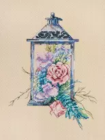Abris Art Siuvinėjimo kryželiu rinkinys „Švelni šviesa“, 15x19 cm, 34 spalvos