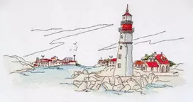 Abris Art Siuvinėjimo kryželiu rinkinys Švyturio šviesa, 14 ct, 39x20 cm