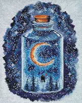 Abris Art Siuvinėjimo kryželiu rinkinys „Mėnuo įsimylėjėliams“, 22×28 cm, 14 ct, 33 sp.