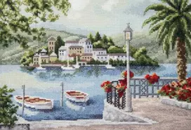 Charivna Mit Rojaus sala Siuvinėjimo kryželiu rinkinys, Aida 16, 46 spalvų, 23x16 cm