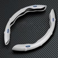 2pcs Car Accessories Carbon Fiber Non-Slip Steering Wheel Cover For Ford Focus Mondeo Kuga Fiesta MK7 Escort Explorer Edge 2 4 MK2 MK4 ford balta