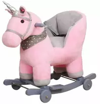 Muzikinis supamas arkliukas vienaragis 2 in 1, Rose