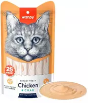 wanpy - Wanpy - 25 x 14 g pakuotė. Kreminis, laižomas skanėstas su vištiena ir krabais - 25 x 14 g