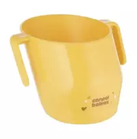 AVENT CANPOL 74/060 Protingas atviras puodelis, skirtas vaikams išmokti gerti geltoną