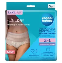 CANPOL 78/012 Kvėpuojančios kelnaitės nėščiosioms 2in1 su L/XL paklotu
