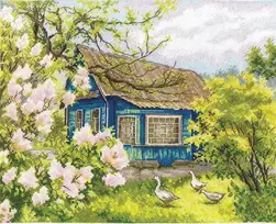 Beldizart Kryželiu siuvinėjimo rinkinys „Alyvos prie namo“ 28 х 22,2 cm SANS-77