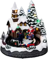 Fééric Lights and Christmas Fééric Lights ir Kalėdų gimimo scenos bažnyčia su LED apšvietimu