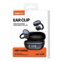 Recci REP-W89 Clip-Ear TWS Wireless Earbuds safyro mėlyna spalva