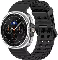 4Wrist Silikoninis sportinis dirželis, skirtas „Samsung Galaxy Watch 8“ – juodas