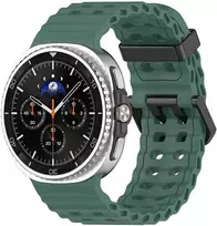 4Wrist Silikoninis sportinis dirželis, skirtas „Samsung Galaxy Watch8“ – tamsiai žalias