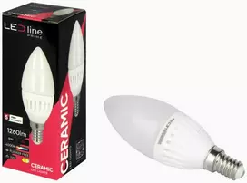 Lemputė LED E14 230V 9W 1170lm žvakės formos, neutraliai balta 4000K, pritemdoma, LED line PRIME