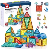 Malplay Magnetinis konstruktorius su dinozaurų figūrėlėmis, 45 vnt.