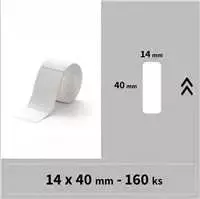 Niimbot etiketės RP 14x40mm 160vnt Baltos D11, D11-M, D110, D110-H