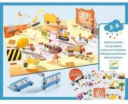 Djeco Daugkartiniai 3D lipdukai - Transporto priemonės
