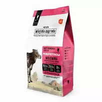 Kačių Maistas - WIEJSKA ZAGRODA Monoproteininis Jautienos Sausas 3kg 43% Baltymų Be Glitimo