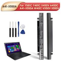 NAUJAS pakaitinis akumuliatorius ASUS Y581c Y481c X450v X550v A41-X550a W40c A450VB A450VC A450VE A550C A450C A41-X550A nešiojamam kompiuteriui 2950mAh