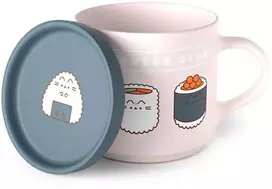 Puckator Pusheen the Cat Sushi Lover mug & coaster lid set