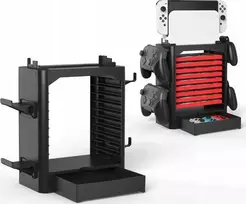 jys organizatoriaus stovas konsolėms, planšetėms, priedams ir žaidimams „Nintendo Switch“ / „Switch Oled NS153“
